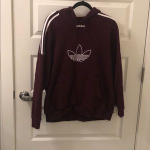 Maroon adidas hoodie